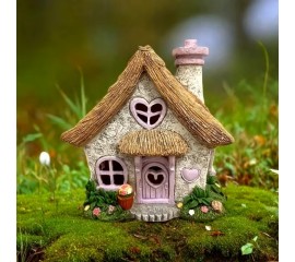 Садовая фигура "Домик" 20 см на солнечной батарее